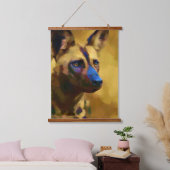 Hou van de Afrikaanse wilde hond Hangend Wandkleed (Slaapkamer)