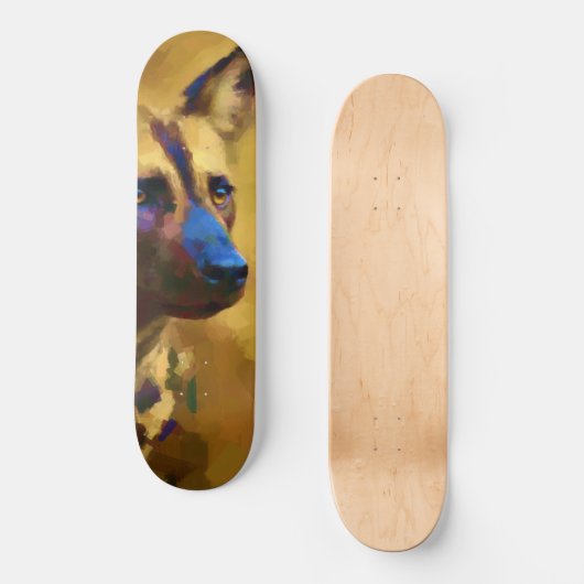 Hou van de Afrikaanse wilde hond Persoonlijk Skateboard (Voorkant)