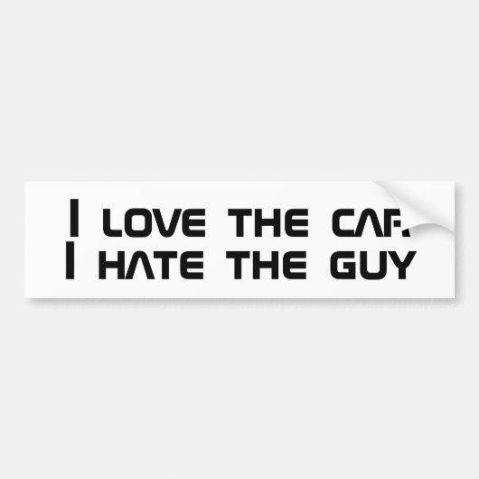 Hou van de auto, haat de man Tesla protest fix Bumpersticker (Voorkant)