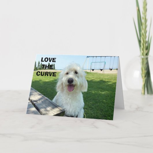 HOU VAN DE CURVE VAN JE MOOIE GLIMLACH KAART (Voorkant)