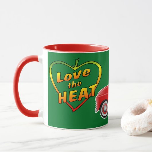 Hou van de Heat Little Red Hot Pepper Truck Mok (Met donut)