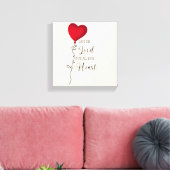 Hou van de Heer & Hartballon Canvas Afdruk (Insitu (Woonkamer))