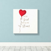 Hou van de Heer & Hartballon Canvas Afdruk (Insitu (Houten vloer))