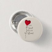 Hou van de Heer & Hartballon Ronde Button 3,2 Cm (Voorkant /achterkant)