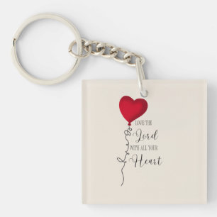 Hou van de Heer & Hartballon Sleutelhanger