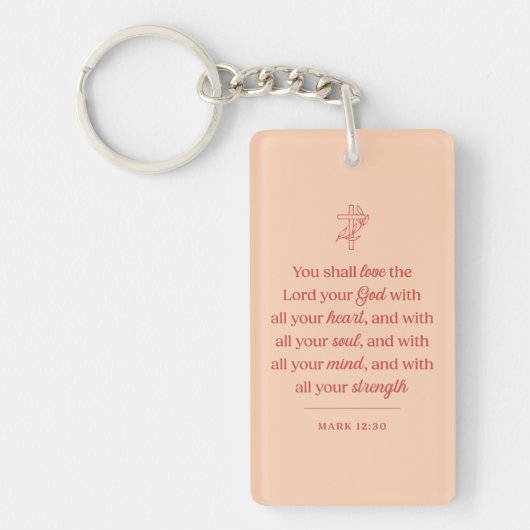 Hou van de Heer uw God Christelijk Sleutelhanger (Voorkant)