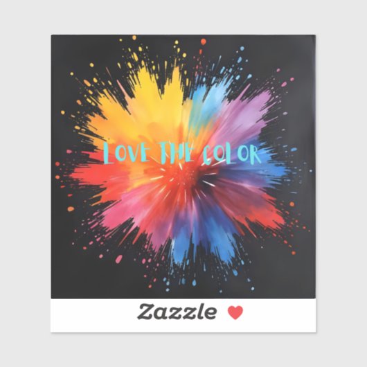 Hou van de kleur, het zal van jou houden sticker (Vel)