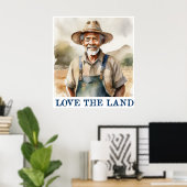 Hou van de landprint poster (Thuiskantoor)