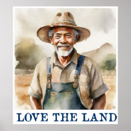 Hou van de landprint poster