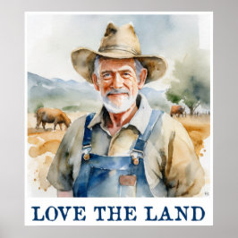 Hou van de landprint poster