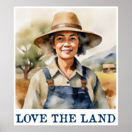 Hou van de landprint poster