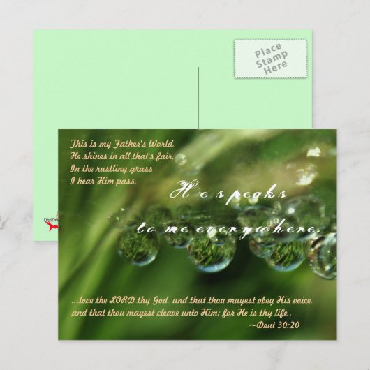 ...hou van de LORD's God en die gij's Briefkaart (Voorkant / Achterkant)