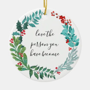 hou van de persoon die je persoonlijke groei bent keramisch ornament