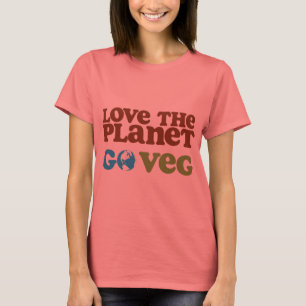 Hou van de planeet Go Veg T-shirt
