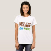 Hou van de planeet Go Veg T-shirt (Voorkant volledig)
