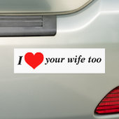 Hou van de vrouw! bumpersticker (Op auto)