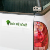 Hou van de wereld waar je mee bent bumpersticker (Op Truck)