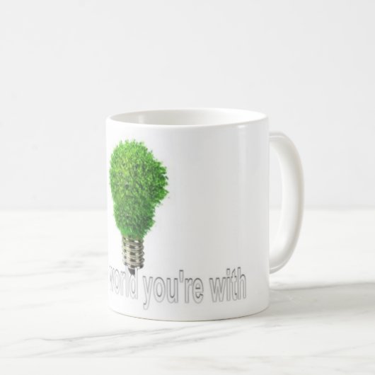 Hou van de wereld waar je mee bent koffiemok (Voorkant rechts)