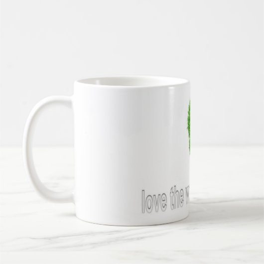 Hou van de wereld waar je mee bent koffiemok (Links)