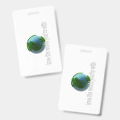 Hou van de wereld waarmee je bent badge (Voor- en achterkant)