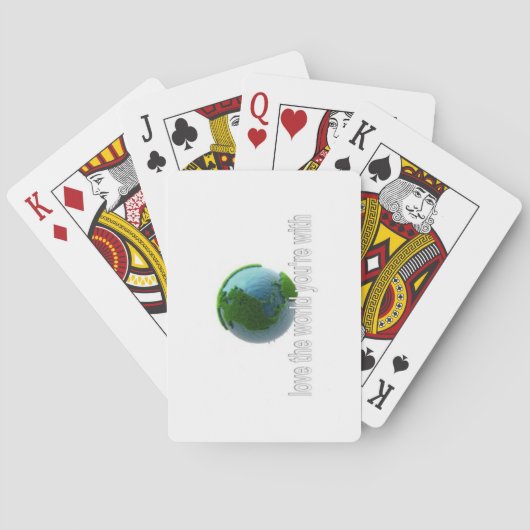 Hou van de wereld waarmee je bent pokerkaarten (Achterkant)