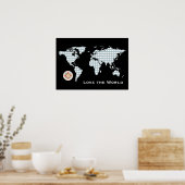 Hou van de wereldkaart poster (Keuken)