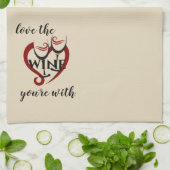 hou van de wijn die je met een keukenrol hebt theedoek (Gevouwen)