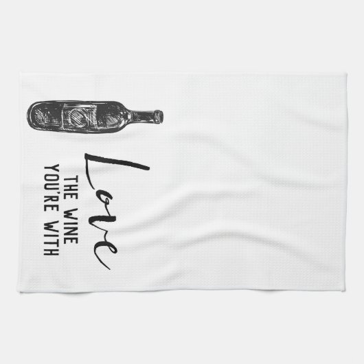 Hou van de wijn die je met wijn hebt theedoek (Horizontaal)