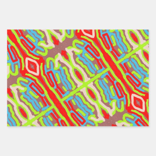 HOU VAN DEZE GEKKE KLEUREN SAMEN VERPAKKEN VAN PAP INPAKPAPIER VEL (Voorkant 2)