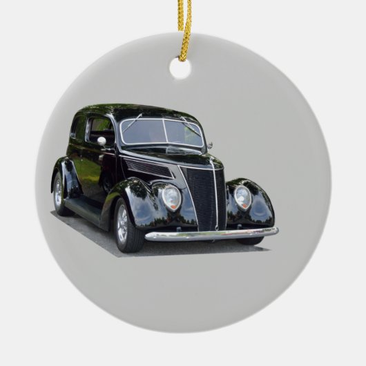 hou van die oude klassieke auto ' s keramisch ornament (Voorkant)