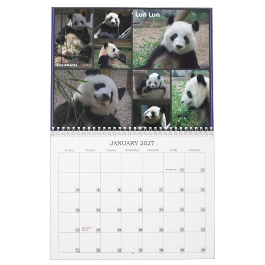 Hou van die Pandas! 2011 Kalender (Jan 2027)