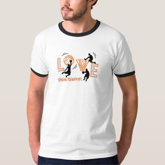 Hou van dit spel basketbal jongens t-shirt (Voorkant)