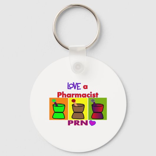 Hou van een apotheker, PRN T-shirt en cadeaus Sleutelhanger (Voorkant)