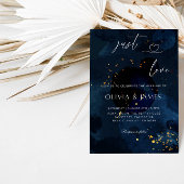 Hou van een elegant huwelijksfeest kaart