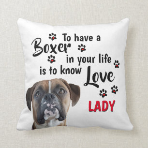 Hou van een Fawn Boxer Dog Kussen