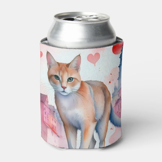 Hou van een kat blikjeskoeler (Blikje Voorkant)