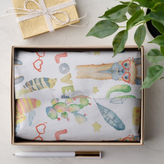 Hou van een lama tissuepapier (Geschenk)