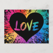 Hou van een levendig en kleurrijk spatpatroon briefkaart (Voorkant)