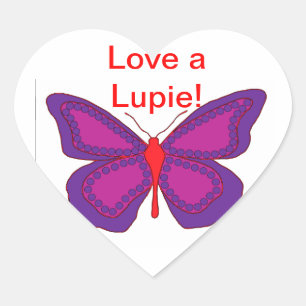 Hou van een lupie hart sticker