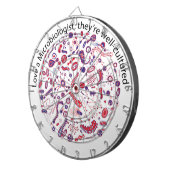 Hou van een microbioloog dartbord (Voorkant Rechts)