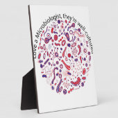 Hou van een microbioloog fotoplaat (Zijkant)