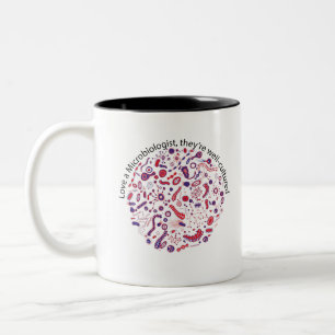 Hou van een microbioloog tweekleurige koffiemok