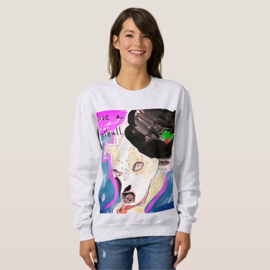 hou van een pitbull. trui (Voorkant volledig)