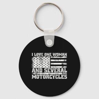 Hou van één vrouw en verschillende motorfietsen Fu Sleutelhanger