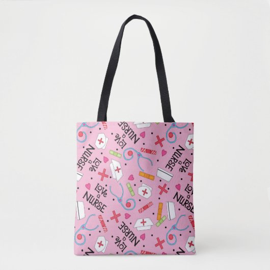 Hou van een zuster Art Roze met zuster Motifs Tote Bag (Voorkant)
