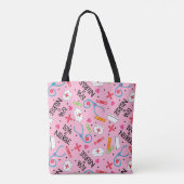 Hou van een zuster Art Roze met zuster Motifs Tote Bag (Achterkant)