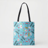 Hou van een zuster Art Turquoise met zuster Motifs Tote Bag (Voorkant)