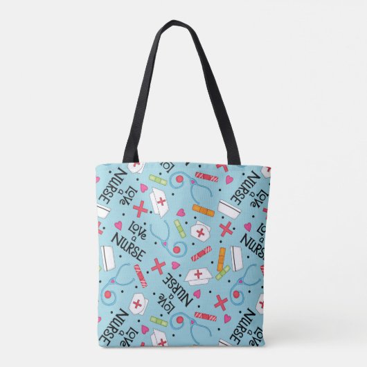 Hou van een zuster Art Turquoise met zuster Motifs Tote Bag (Achterkant)