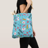 Hou van een zuster Art Turquoise met zuster Motifs Tote Bag (Dichtbij)