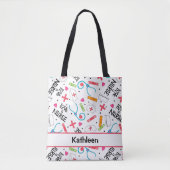 Hou van een zuster Art White Name Persoonlijk Tote Bag (Voorkant)